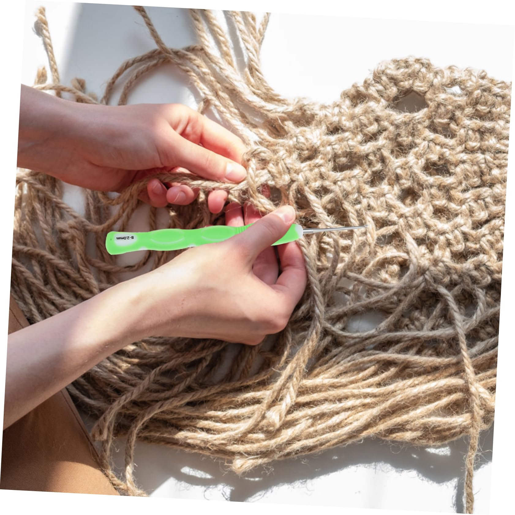 Kit de Crochet para Principiantes 47 Piezas, Agujas de Aleación de Aluminio Suaves Rebabas, Estuche de Lona para Manualidades