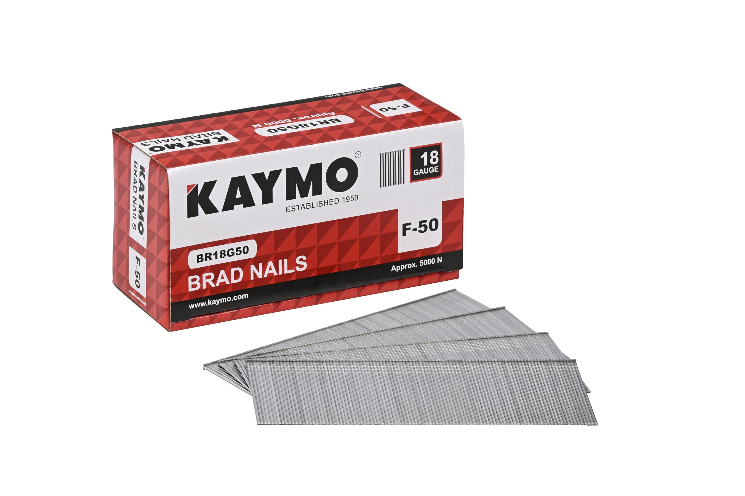 Kaymo F-50 18 Gauge Brad Nails – 50mm Length – Heavy-Duty Fasteners for Carpentry and Construction (5000 Pieces)-image-31