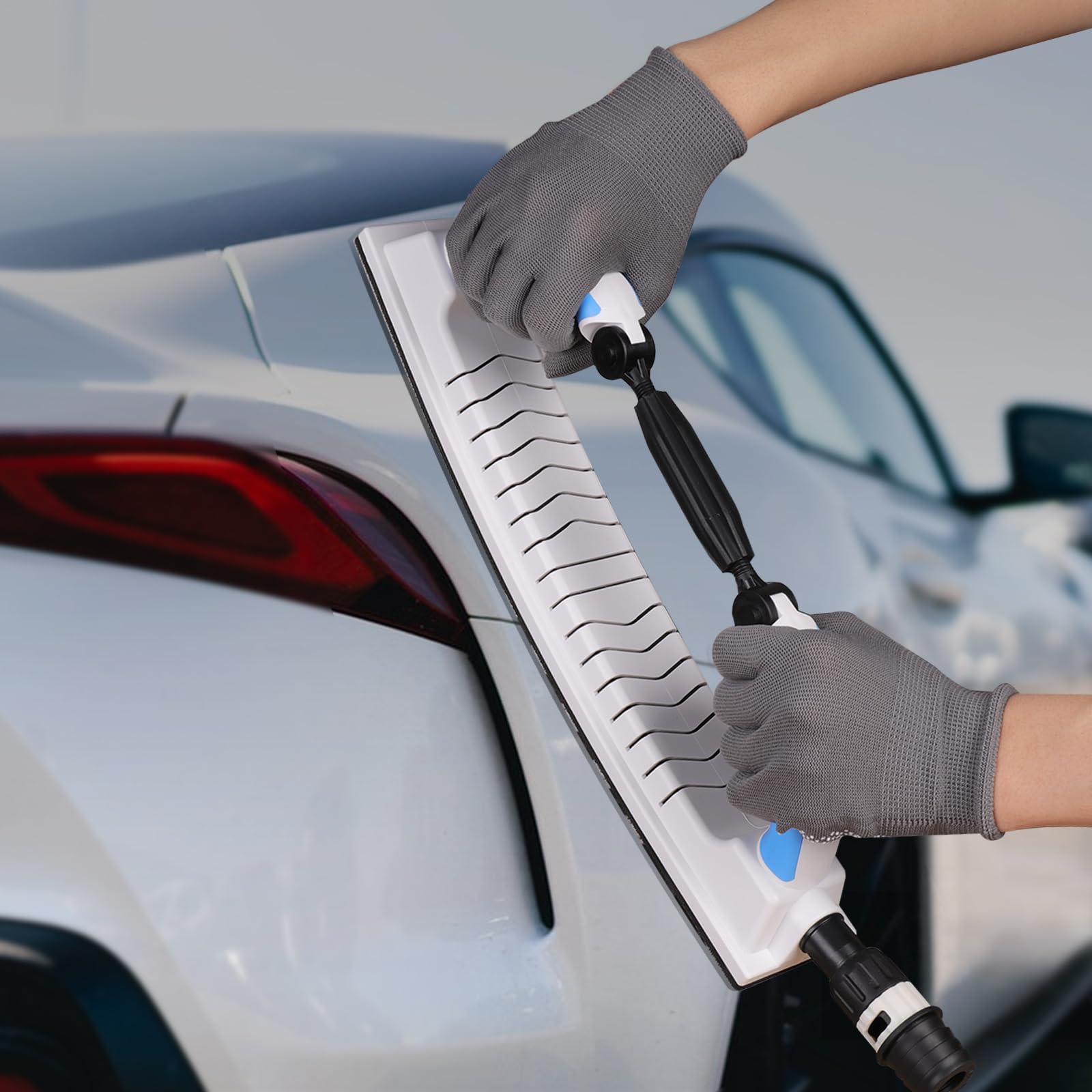 Strumento di levigatura manuale multifunzione per sabbia a rete da 70 mm, blocco di levigatura flessibile regolabile con impugnatura e ventosa blocco di lima per la lavorazione del legno auto