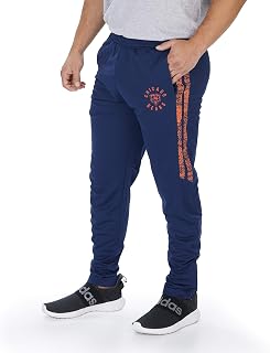Zubaz Pantalón Deportivo de la NFL Chicago Bears para Hombre, con Rayas Laterales estáticas, Color Azul Marino sólido, Talla L