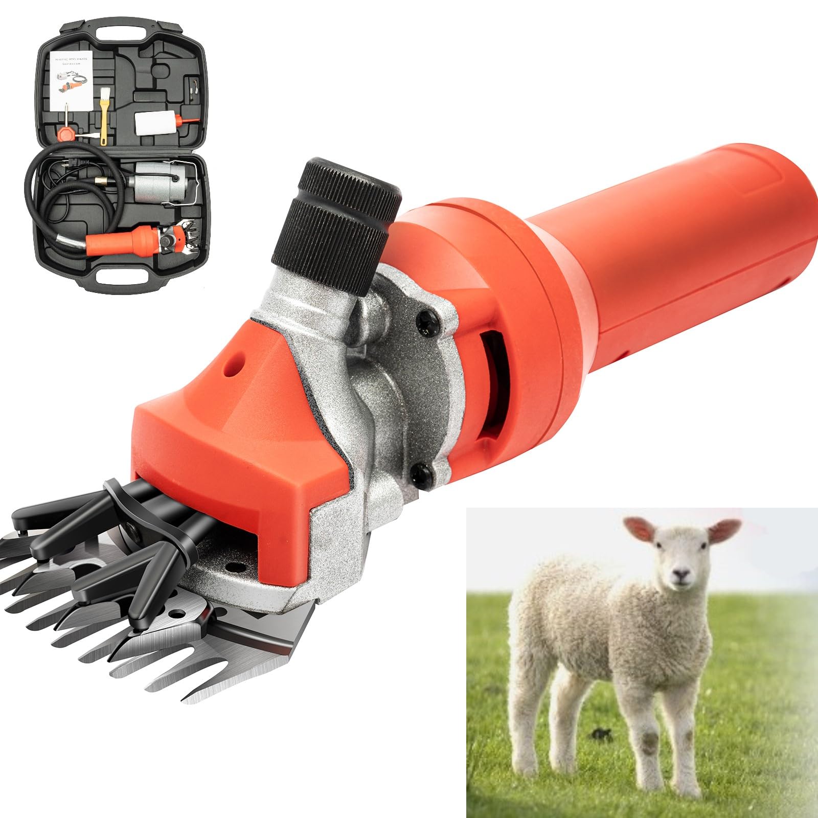 DOONARCES 750W 110V Sheep Shears Professional Electric Clippers for Sheep Animal Shearing Grooming Clipper Cutter Flexible Shaft Shearing Machine with Double Blades for Farm Sheep Goat