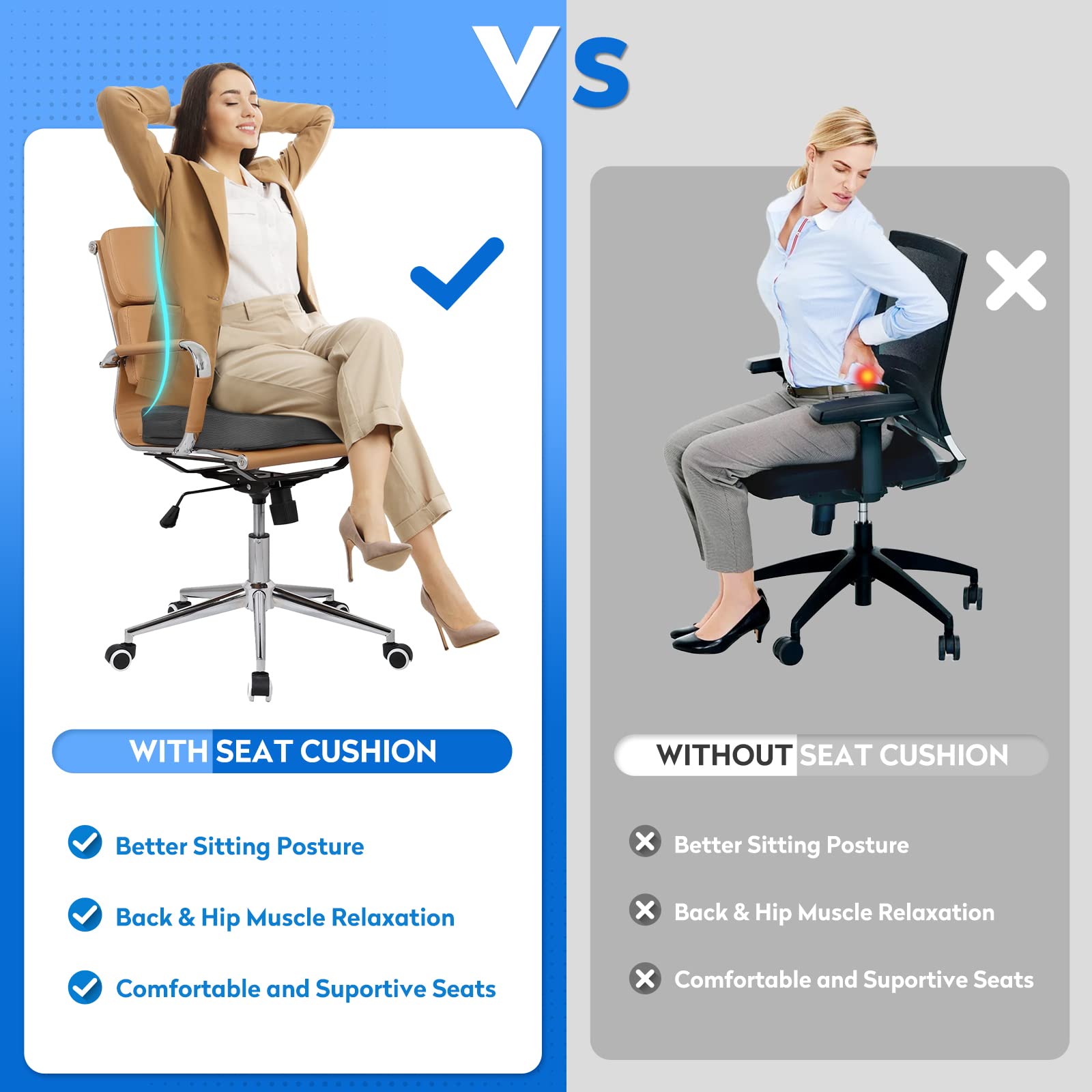 Best Seat Cushion For Tailbone Pain Gel Memory Foam U-shaped Seat