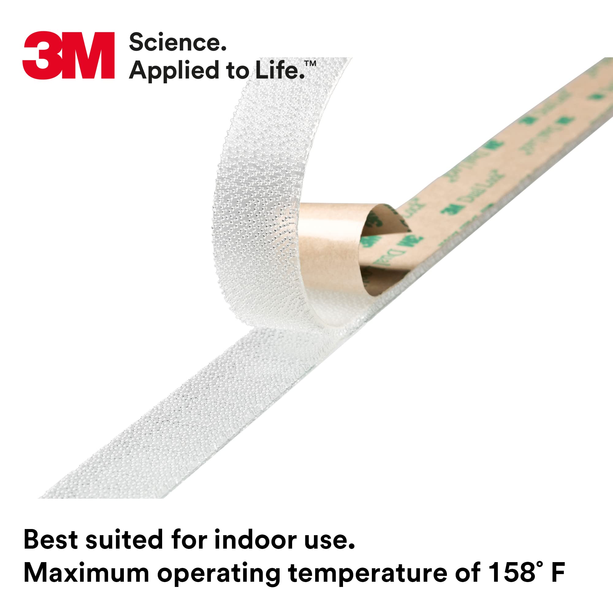 3M Dual Lock Sistemas de Unión Desmontable SJ457D, 16 mm x 46 m, 1.7 mm | Incolora, 3 Rollos