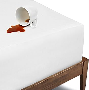Bioweaves Organic Waterproof Mattress Protector GOTS Certified Organic Cotton Crib Mattress Cover with Breathable Pique Weave top Layer 20 Inch Deep Pocket, White
