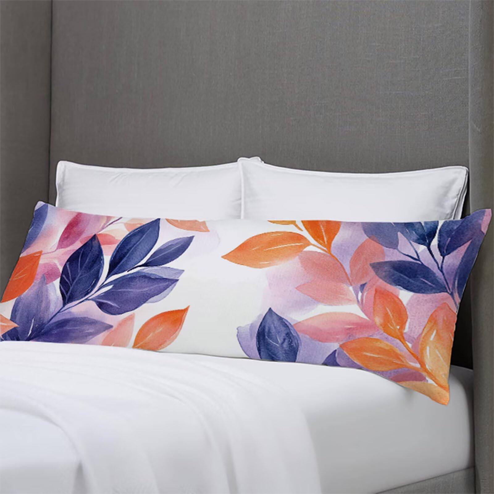 Seitenschläferkissen Bezug 50 x 180 cm Bunt Kissenbezug Anlage Muster Side Sleeper Pillow Case, Doppelseitig Drucken Samt Body Pillow Langes Kissen Seitenschläfer Schwangerschafts kissen B1-1103