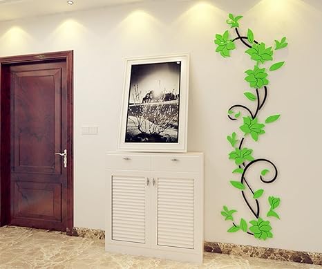 Amazon ウォールステッカー 花 木 壁 壁面 3d 立体 部屋飾り ステッカー グリーン ウォールステッカー オンライン通販