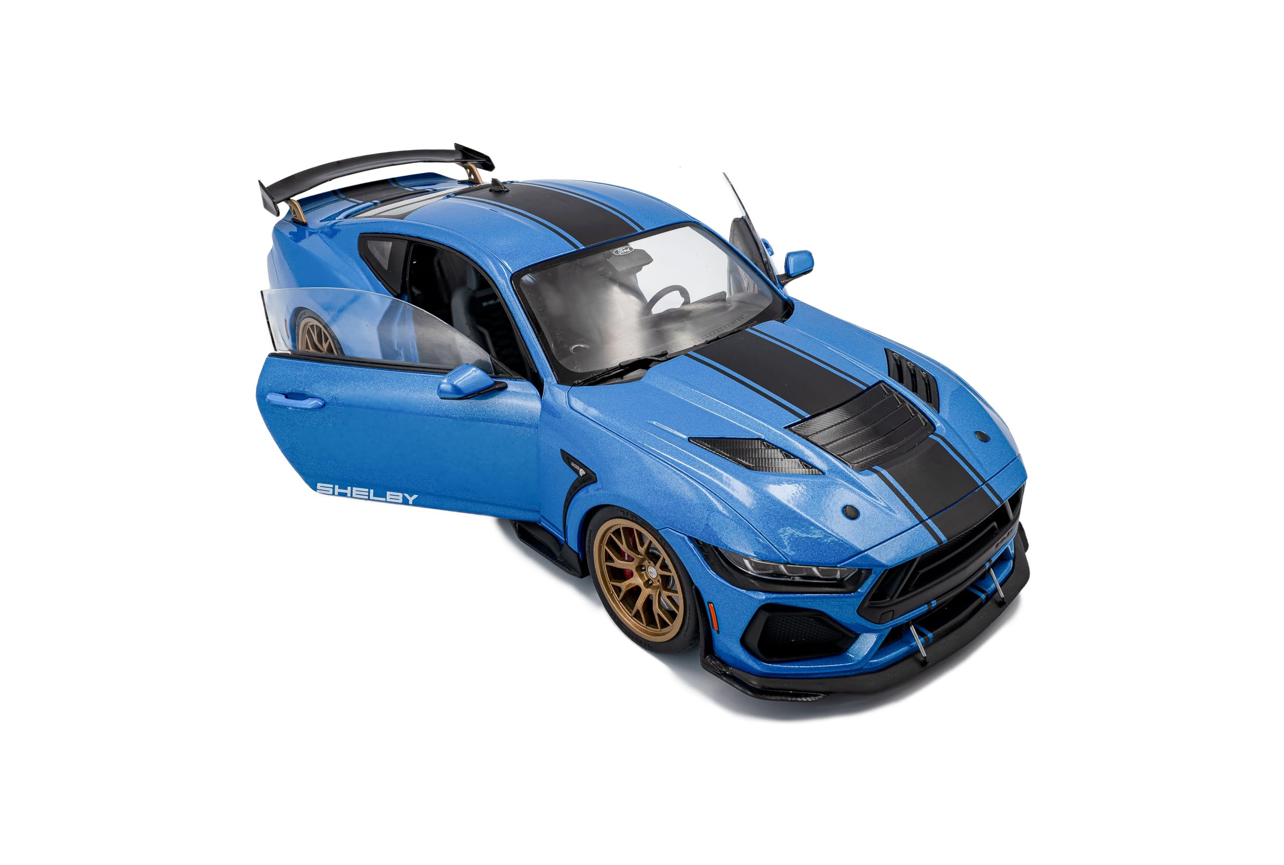 Solido Shelby Mustang Snake Race – 1:18 Modellauto in Blau, Premium Die-Cast Sammlermodell mit Racing-Look