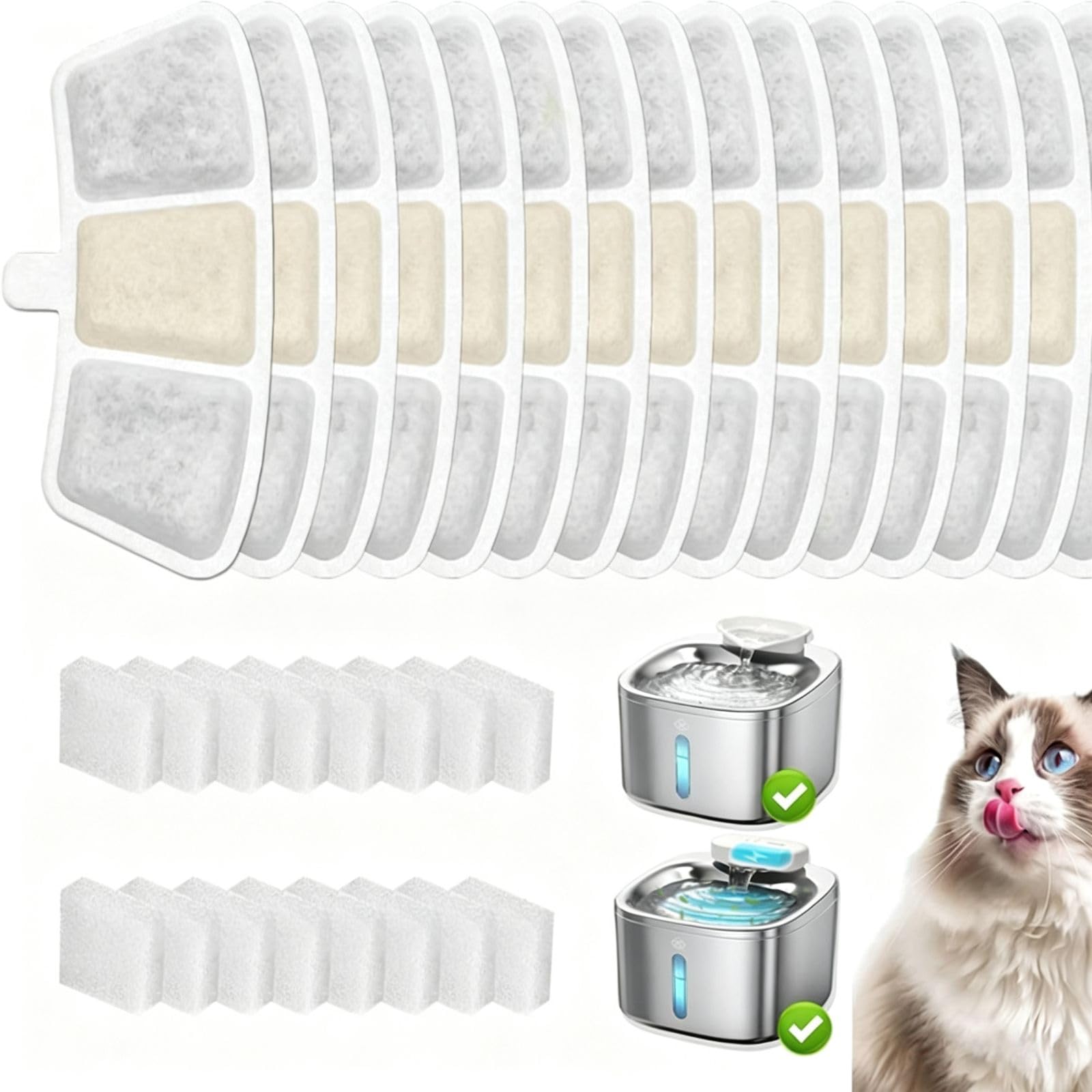 ANBOO Cat Water Fountain Filters Replacement Kit