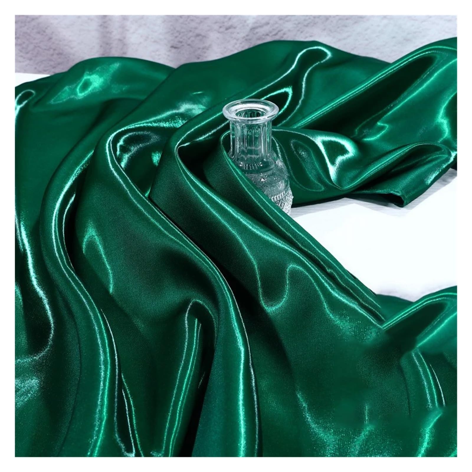 Satin Fabric Multi-Color Liquid Satin Reflective Crystal Fabric Smooth Sparkle Stiff Material for Craft(Color 21)