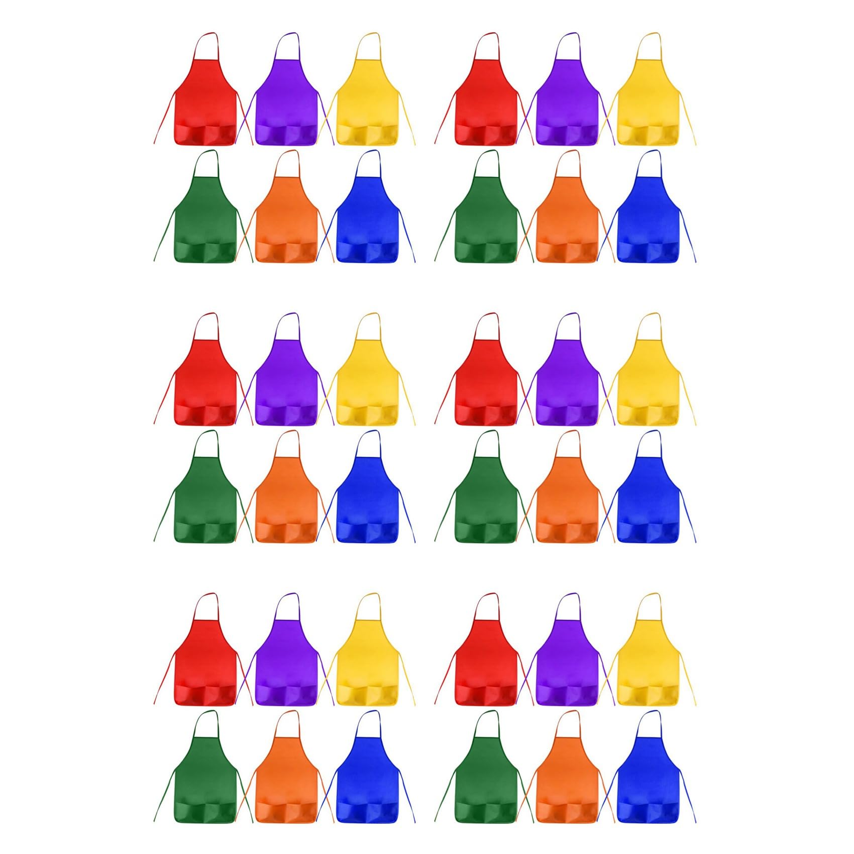 Tabliers enfants peinture lot de 36 blouses art plastique école avec poches de rangement