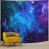 Apdidl Galaxy Starry Night Sky Tapestry - Blue Nebula Universe Wall Hanging for Bedroom Living Room Decor (51x60")