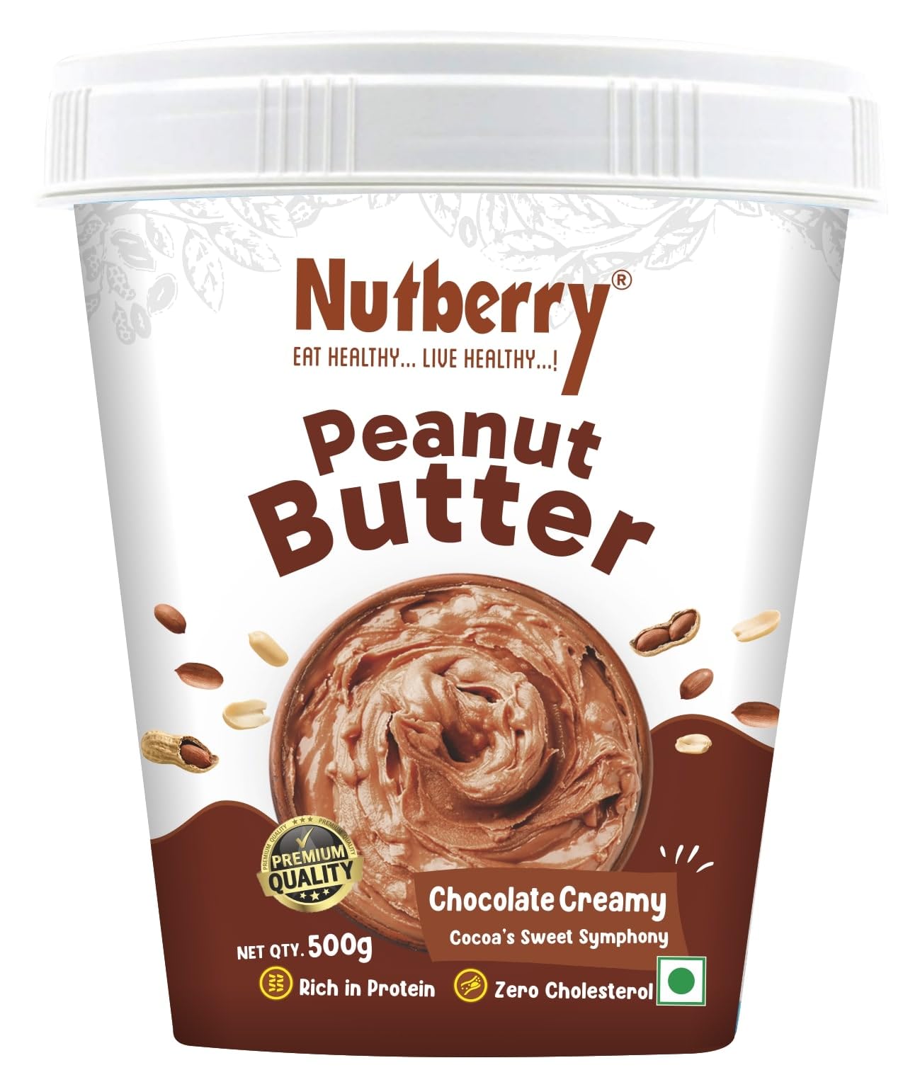 Nutberry Peanut Butter Chocolate Creamy 500gm Bucket (Chocolate, 500gm) | Vegan | Cholesterol Free | No Hydrogenated Oil | Zero Trans-Fat (B0B49NLKZ7) Amazon Price History, Amazon Price Tracker