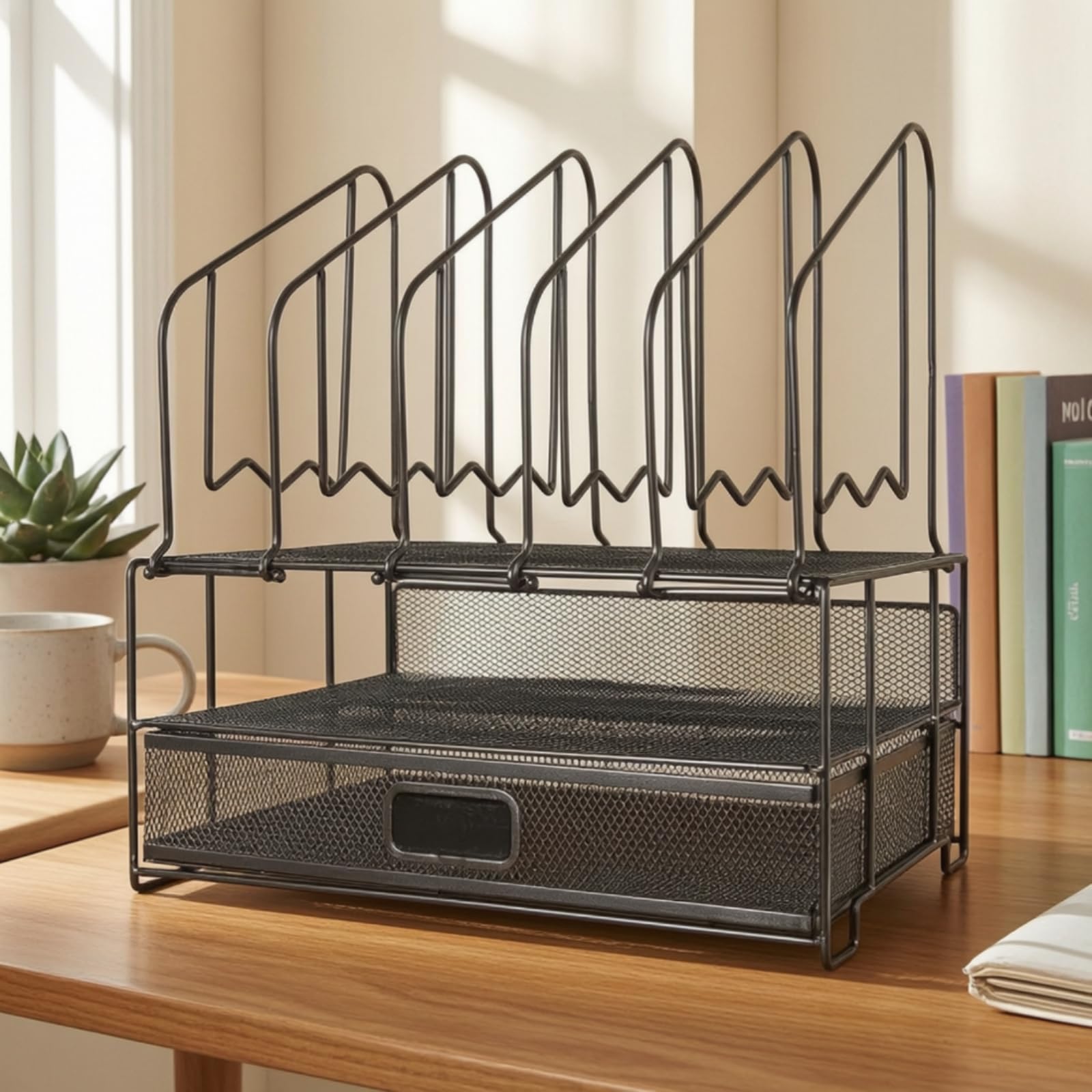 Organizador Escritorio es con Cajón Multi Organizador Malla con Separadores Verticales Archivador Vertical Metálico