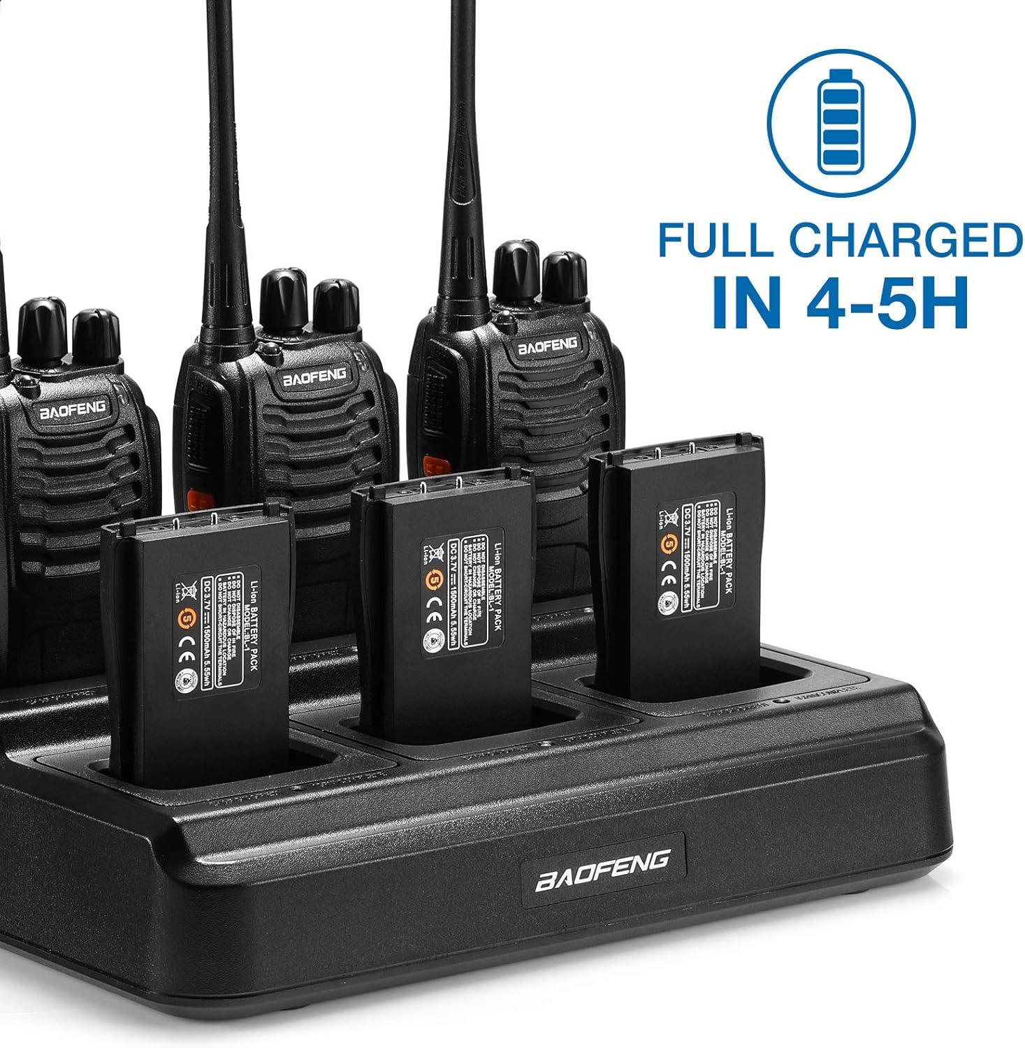 BAOFENG 888S Caricatore multiplo per walkie-talkie BF-888S H-777 BF-88ST 88E