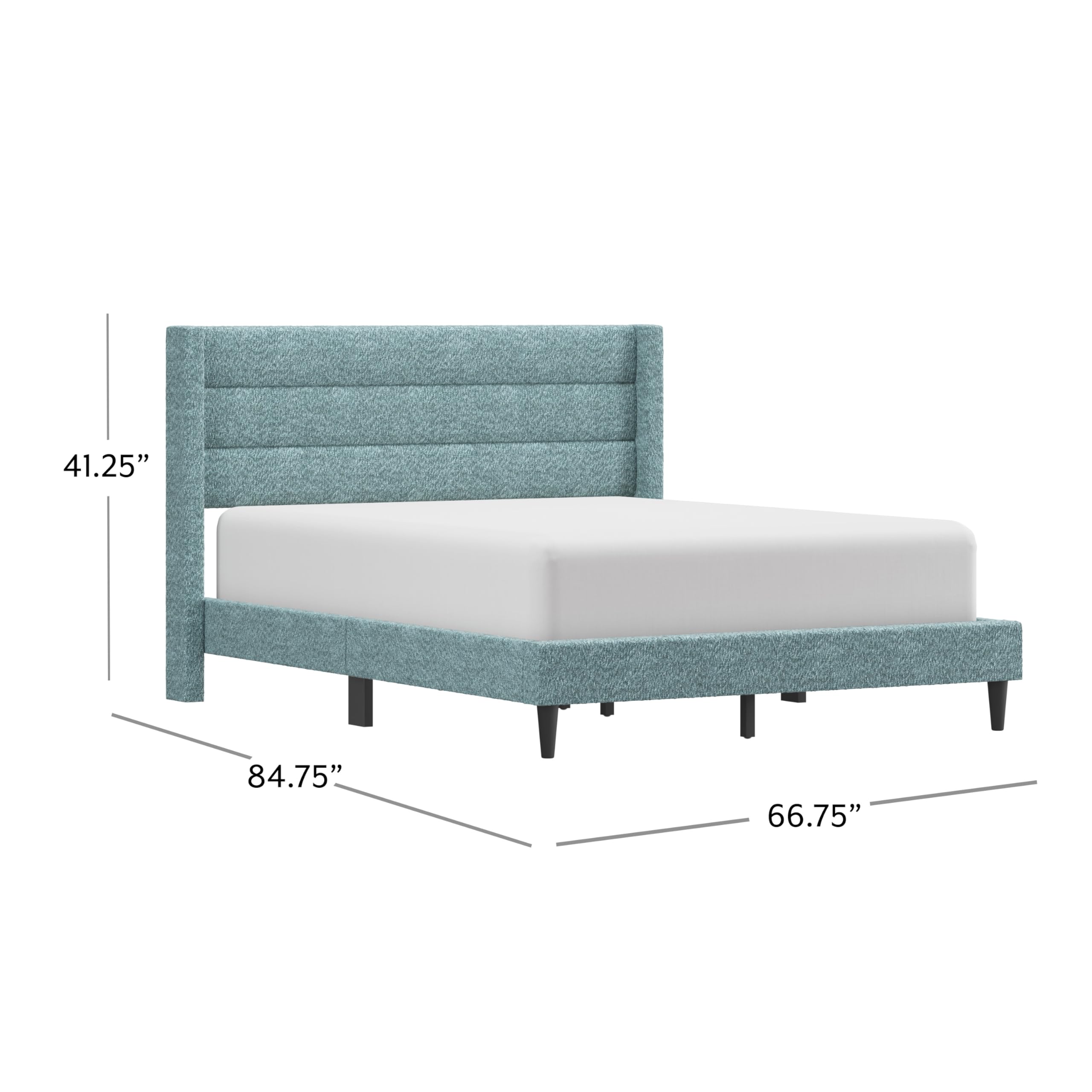 Amazon.com: Hillsdale,Demore Queen 軟墊床,淺水藍色: 居家與廚房