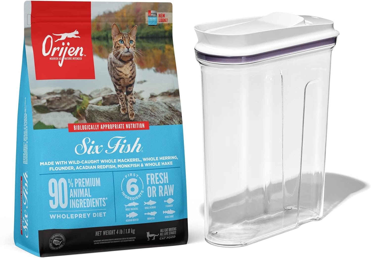 ORIJEN® Dry Cat Food and OXO Good Grips Pet POP Container – 4.5 Qt