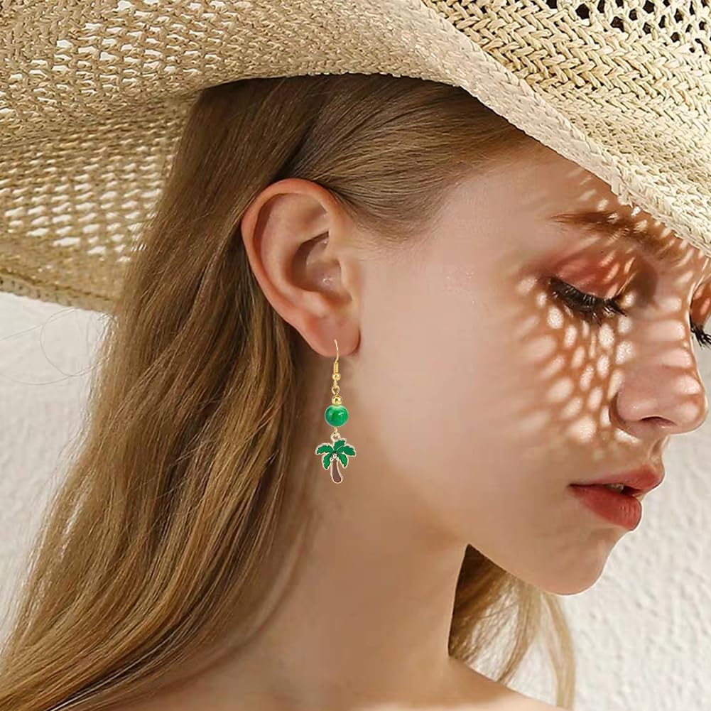 SUNNYCLUE 1 Box 20Pcs Coconut Tree Charm Palm Tree Charms Bulk Alloy Enamel Tropical Hawaii Summer Beach Plant Pendants for Jewelry Making Findings DIY Necklaces Bracelets Earring Keychains Gifts - Image 5