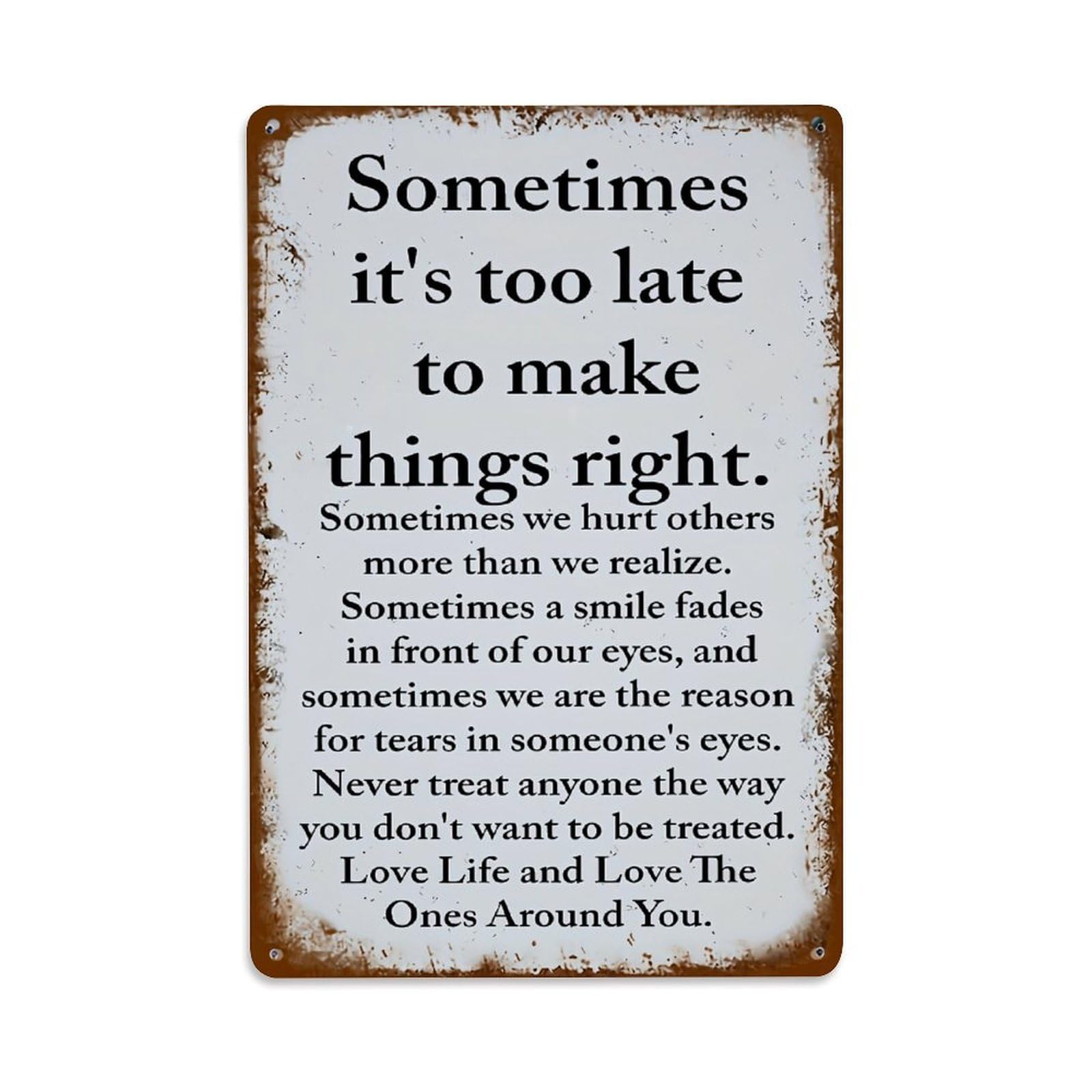 Nestemfo Vintage Inspirational Quote Text Design Print Tin Sign Metal Sign, Living Room,Bar, Home, Bedroom Wall Decor,Retro Metal Poster 8X12 Inches