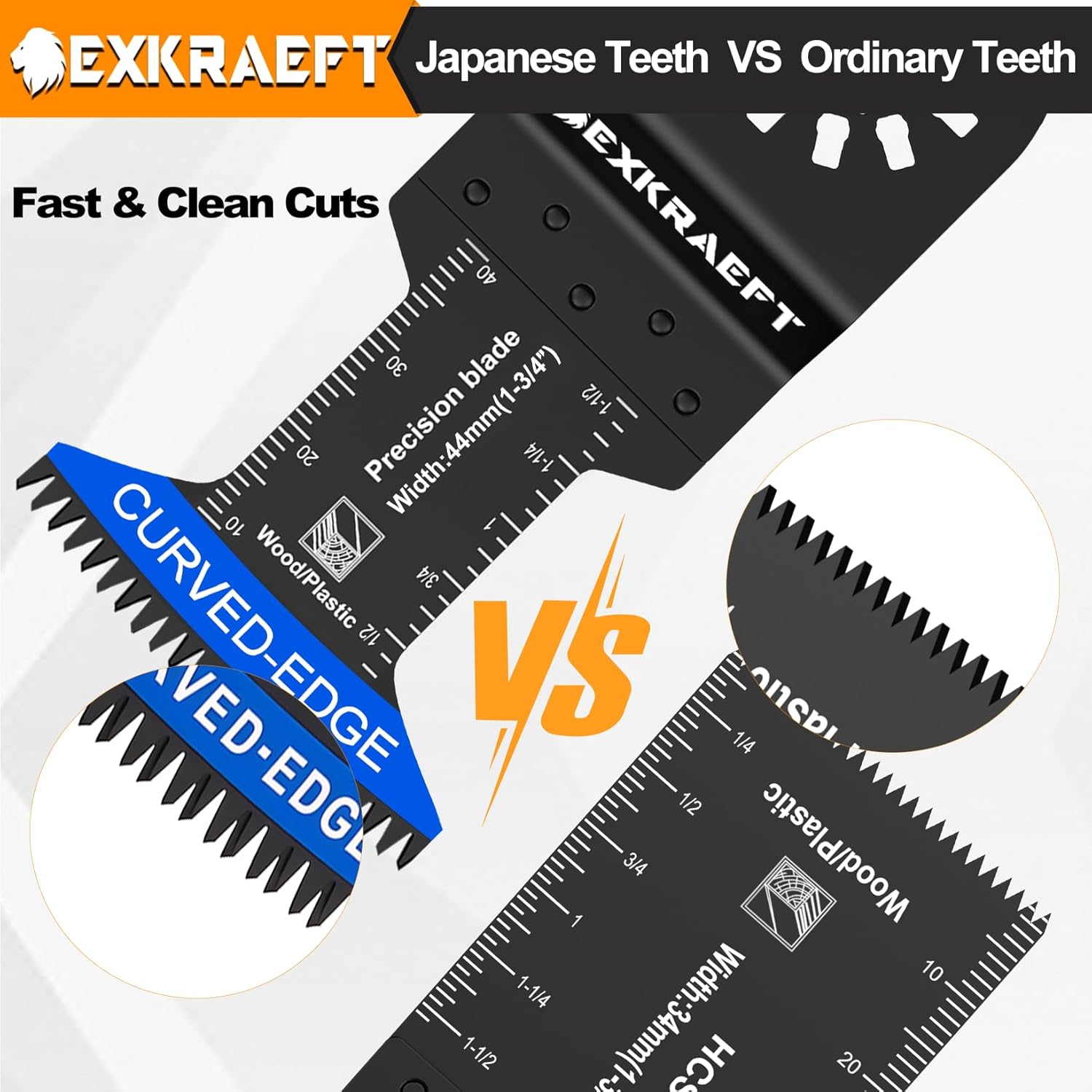 136 PCS Oscillating Tool Blade, Multi Tool Blades Kits with Sandpaper, Arc Edge & Titanium, Oscillating Saw Blades for Wood Metal, Universal Multitool Blades Fit Milwaukee, Ryobi