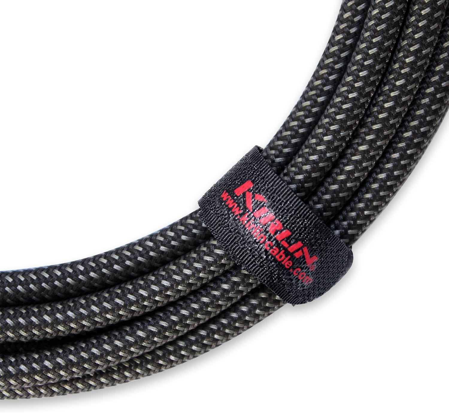 KIRLIN Cable IWB-202BFGL-20/CA 20-Feet Premium Plus Instrument Cable, Carbon Gray Woven Jacket