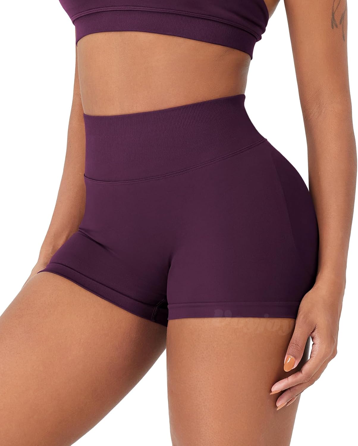 VOYJOY Women Workout Impact Shorts 2.5"/ 3.6"/ 4.5"/ 6" Scrunch Butt Lifting Gym Seamless Booty Biker Shorts - Image 3