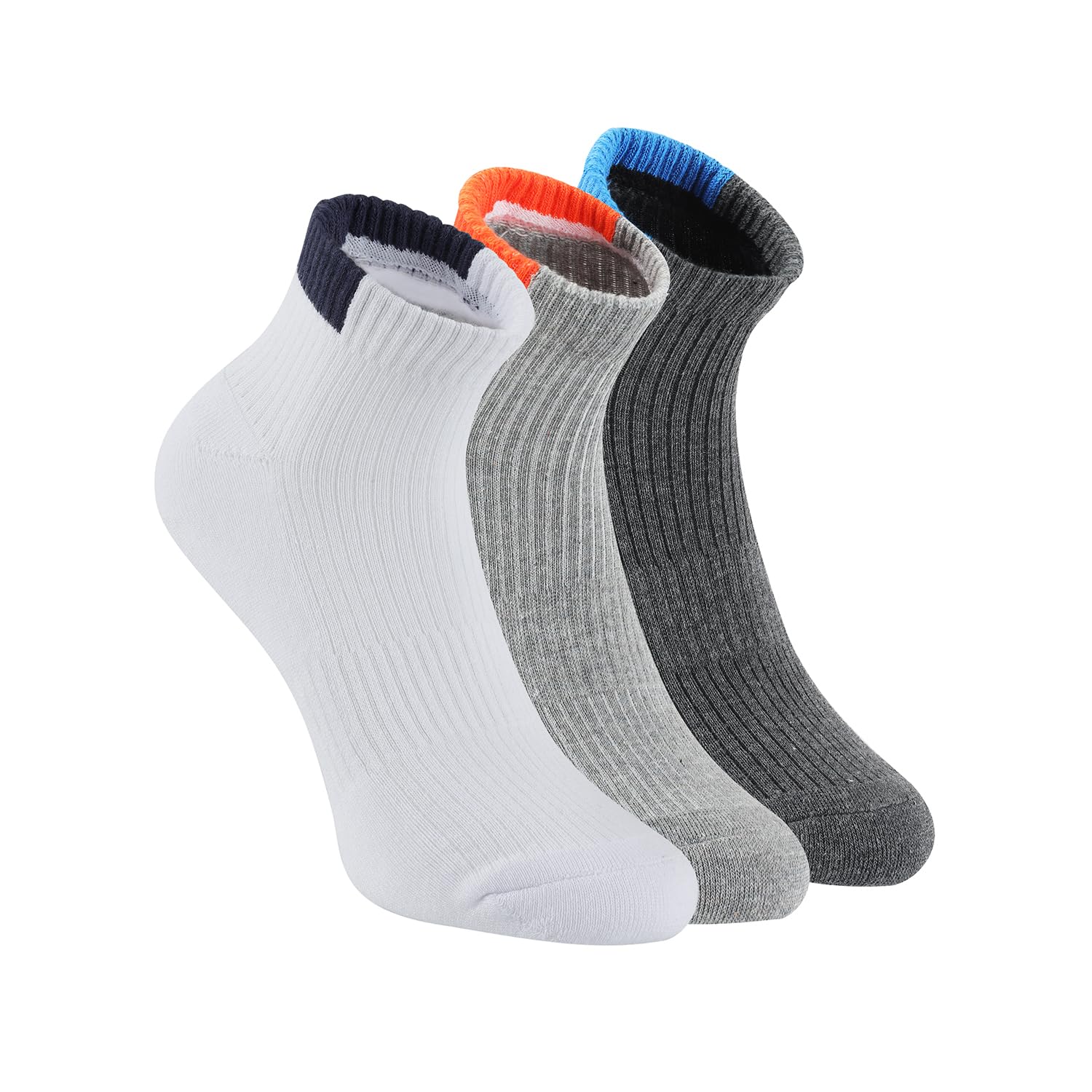 Cotton 3 Pack Of Mens Half Terry Ankle Length Socks