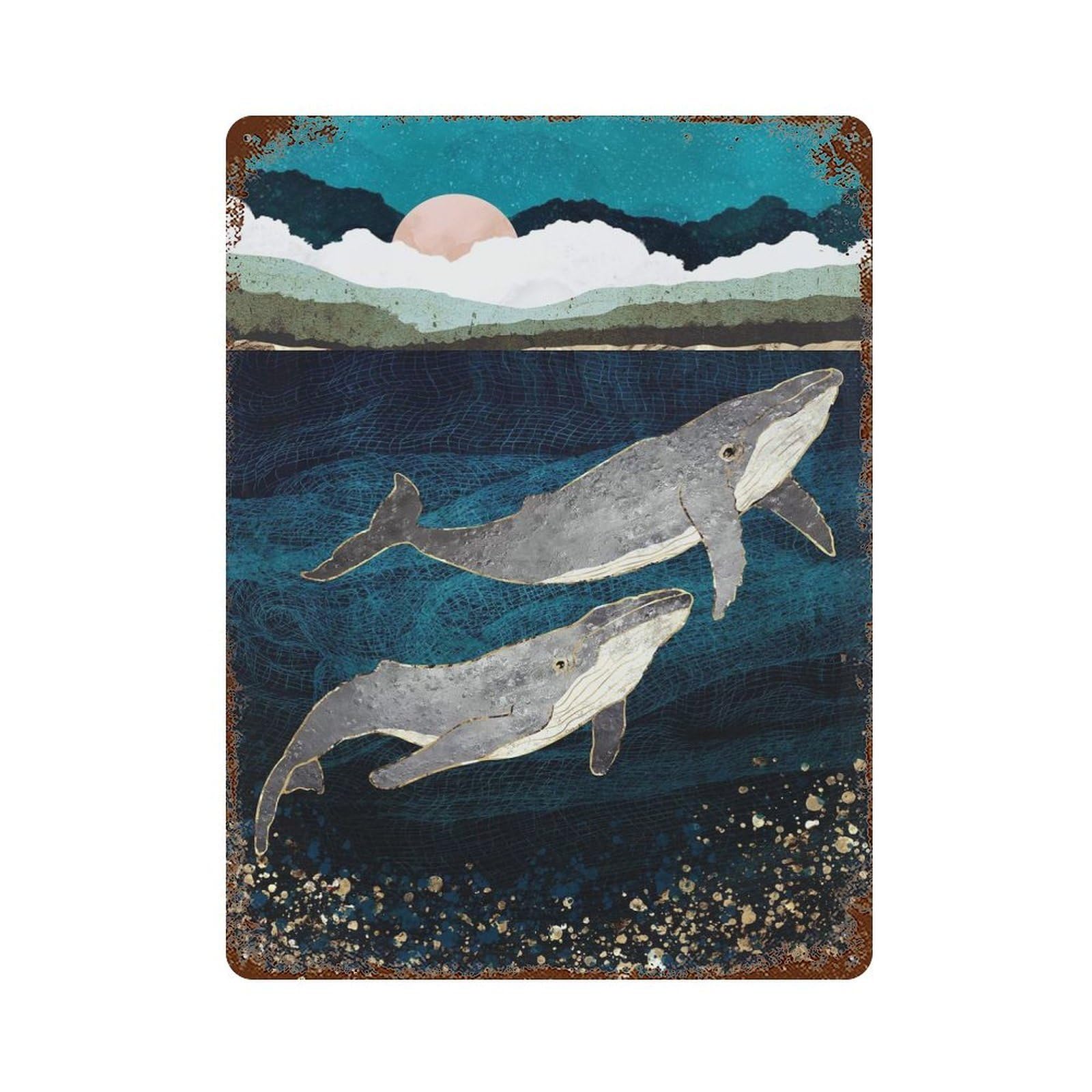 Bond VI Rust Effect Tin Sign 15.7"x11.8", for Bistro, Counter And Cafe Decor, Decorative Metal Wall Art