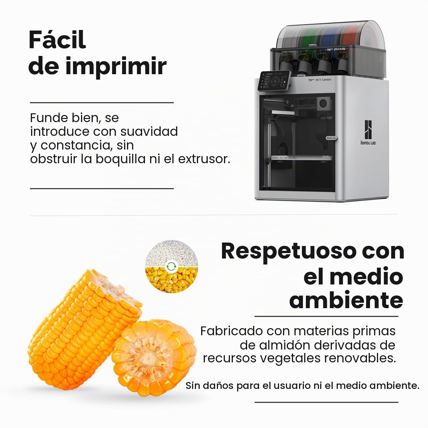 eSUN PLA+ Filamento 1.75mm, CMYK Lithophane Filamento PLA Plus, Precisión Dimensional +/- 0.03mm, 1KGX 4 Bobinas Filamento de Alta Velocidad para Impresoras 3D FDM