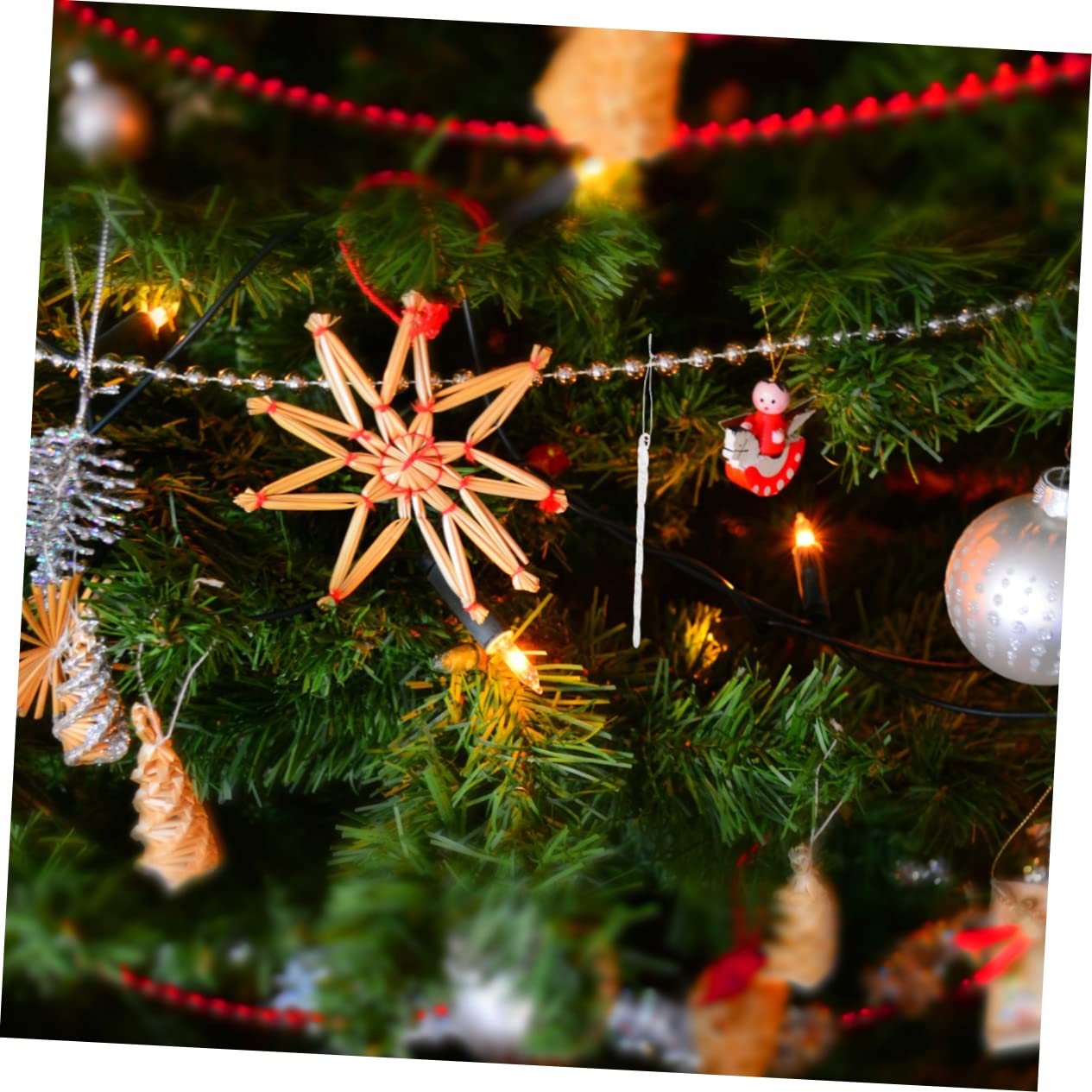 Zerodeko 30 Piezas Colgante de árbol de Navidad carámbanos de Navidad de Vidrio Decoraciones navideñas Vaso Cristal Christmas Tree Decorations decoración navideña Ornamento Espiral Decorar