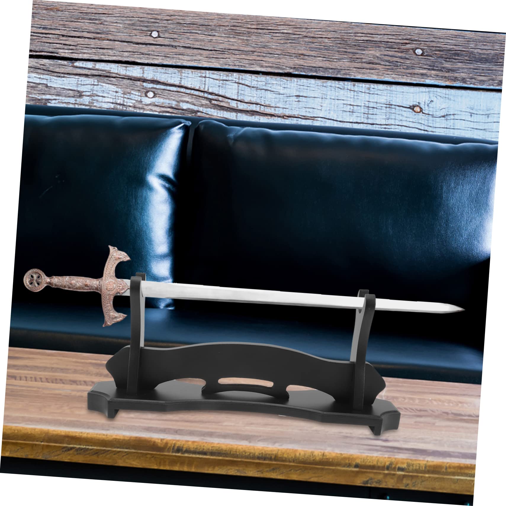 Abaodam Sword Rack Multi Purpose Tabletop Stand for and Flutes Easy to Install Durable Density Board Display Holder for Home Decor