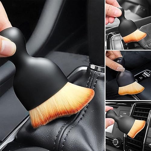 Miniatura 7 de XIGUA - Cepillo para limpiar el interior del automóvil, cepillo de limpieza para coche, colectores de polvo, diseño curvado, para limpiar el polvo,