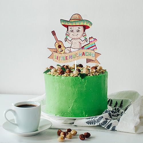 Miniatura 6 de Little Muchacho - Decoración para pastel de cumpleaños, baby shower, revelación de género, bebé Muchacho en su camino, sombrero con purpurina,