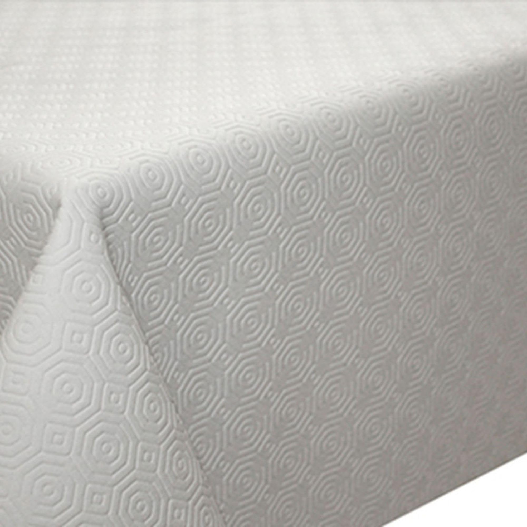 ECOMMERC3 Protège Table sous Nappe Taille 180 x 110 cm, rectangulaire antidérapant, Antichoc et imperméable, 100% fabriqué en Espagne, Blanc
