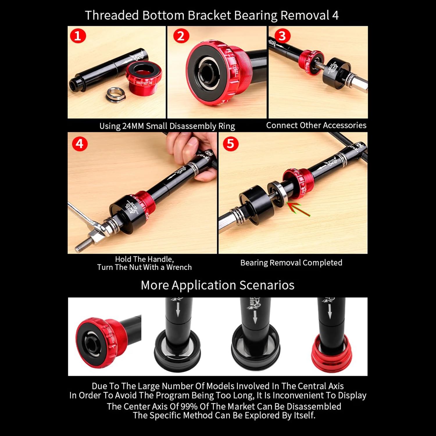 Kit De Parte Inferior De Bicicleta Para Instalar y Quitar El Soporte,Herramienta Profesional Para Rodamiento BB86/30/91/92,PF30,Kit De Mantenimiento De Precisión Para Entusiastas De La Bicicleta