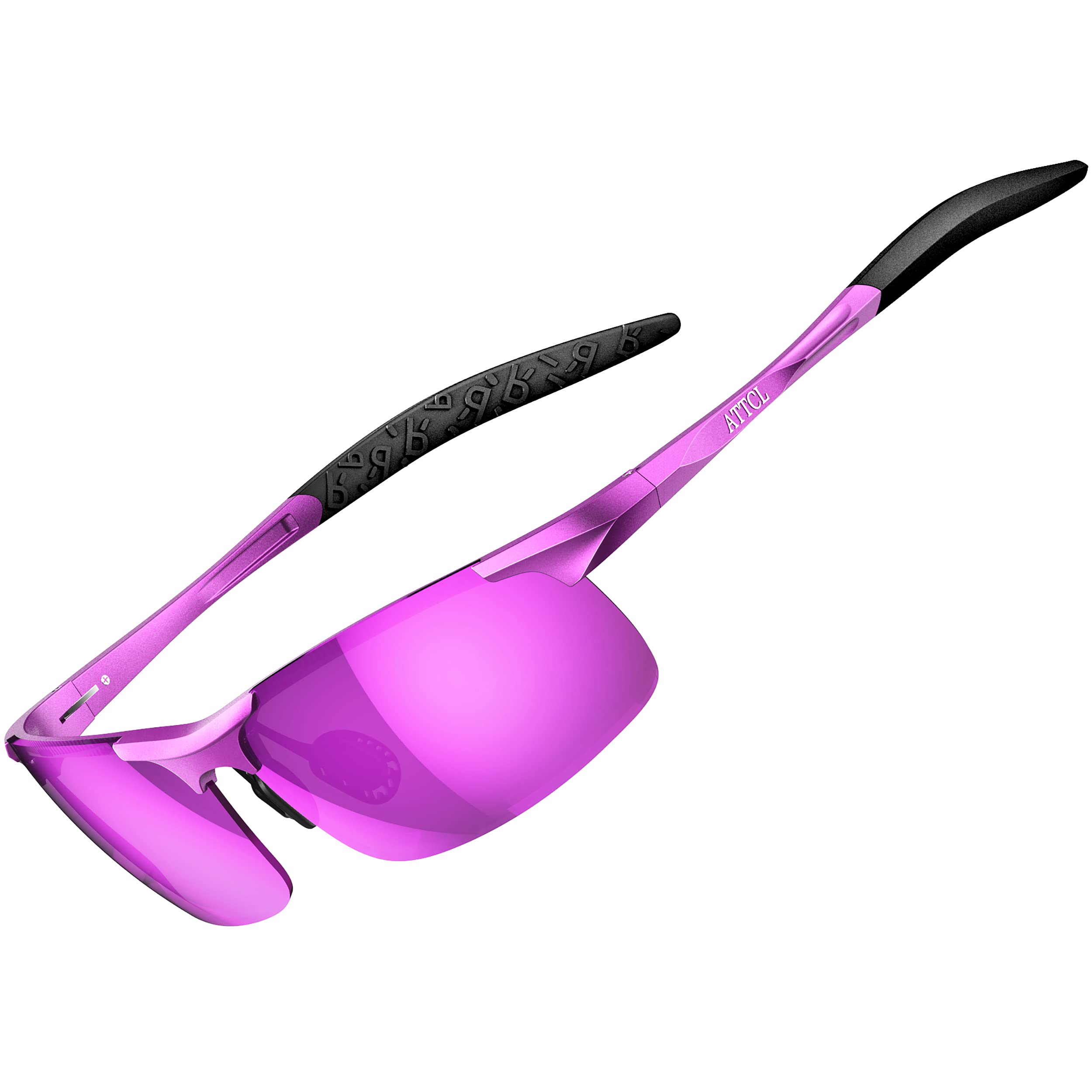 ATTCL Polarized Sunglasses Men Sports: UV Protection Anti Glare Wrap Around Lightweight Metal Driving Fishing Golf Running