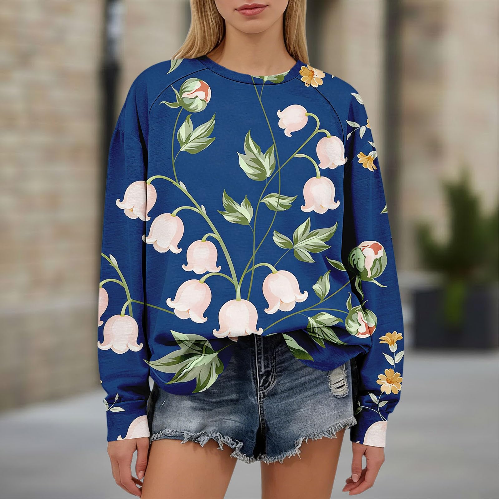 Cocila Sudaderas Deporte Mujer Top Casual De Manga Larga con Estampado para Sudadera Primavera Sin Capucha Corta Largas Navidad Cremallera Azul Finas Beige Lila Marino Amarillas Pullover Basica