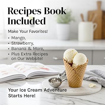 Cooler Concepts 1.2 Qt Little Unicorn Electric Ice Cream Maker for Kids - Best Countertop Ice Cream Machine for Homemade Soft Serve, Sorbet, Gelato, Frozen Yogurt - Fun Desserts for Families