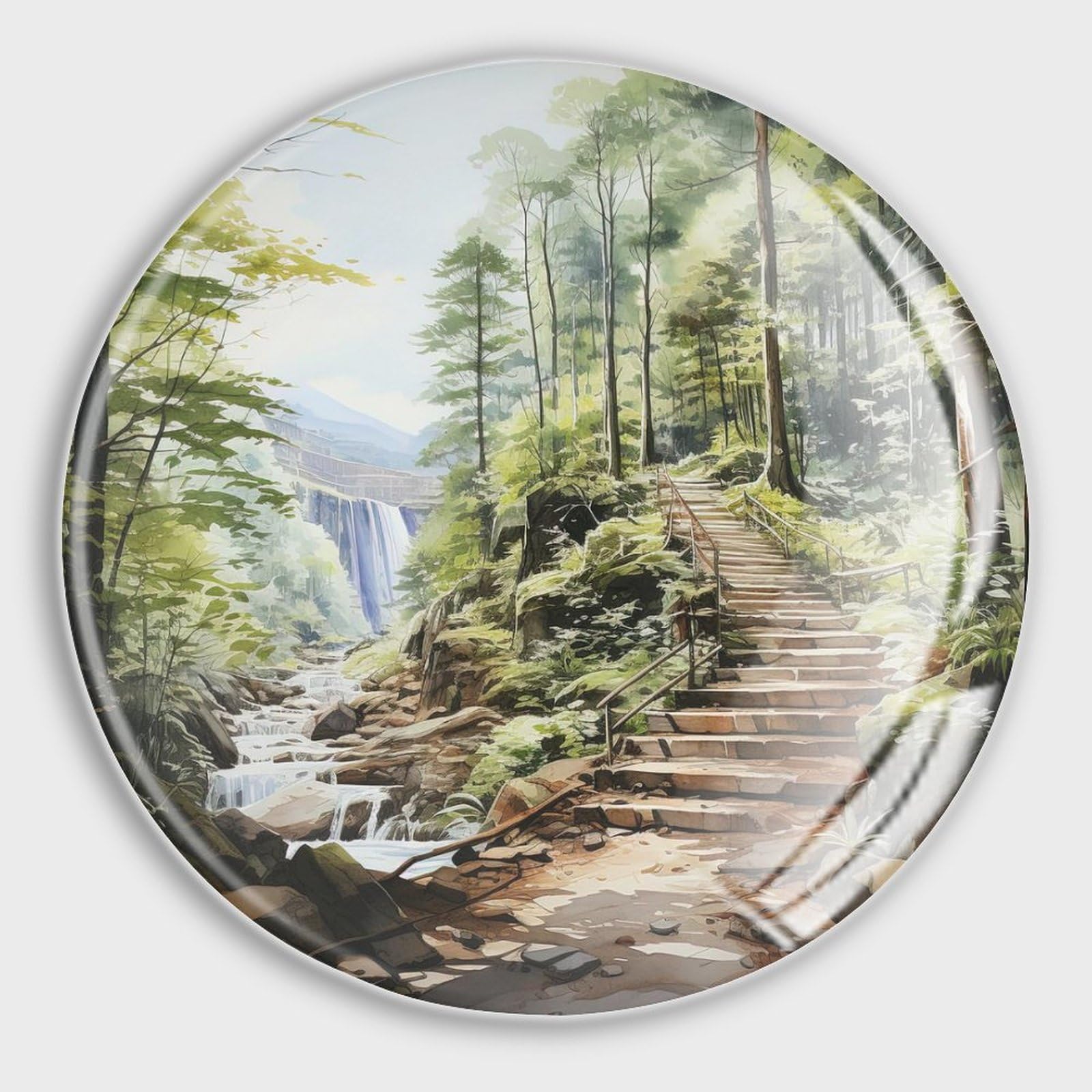 Aimants puissants frigo lot de 4 en verre Paysage Great Smoky Mountains