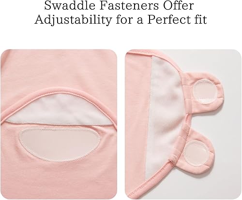 Miniatura 2 de LITTLE TOTS Manta de envolver para bebé, niña y niño, fácil de cambiar, paquete de 3 saco de dormir ajustable para bebés recién nacidos de 0 a 3