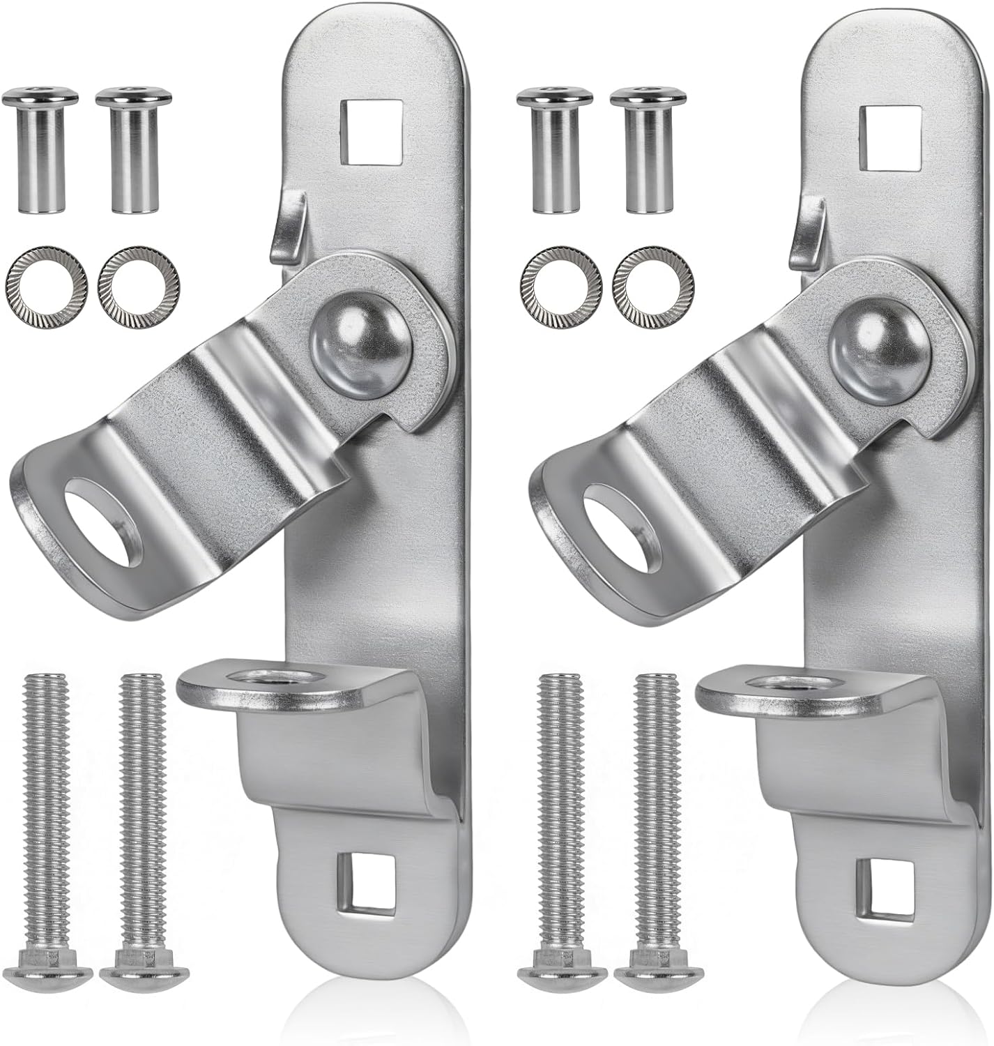 Heavy-Duty Cargo Door Latch Door Hasp with Buckles, Enclosed Trailer Hasp with Puck Lock for Cam Lock & Ramp Handles