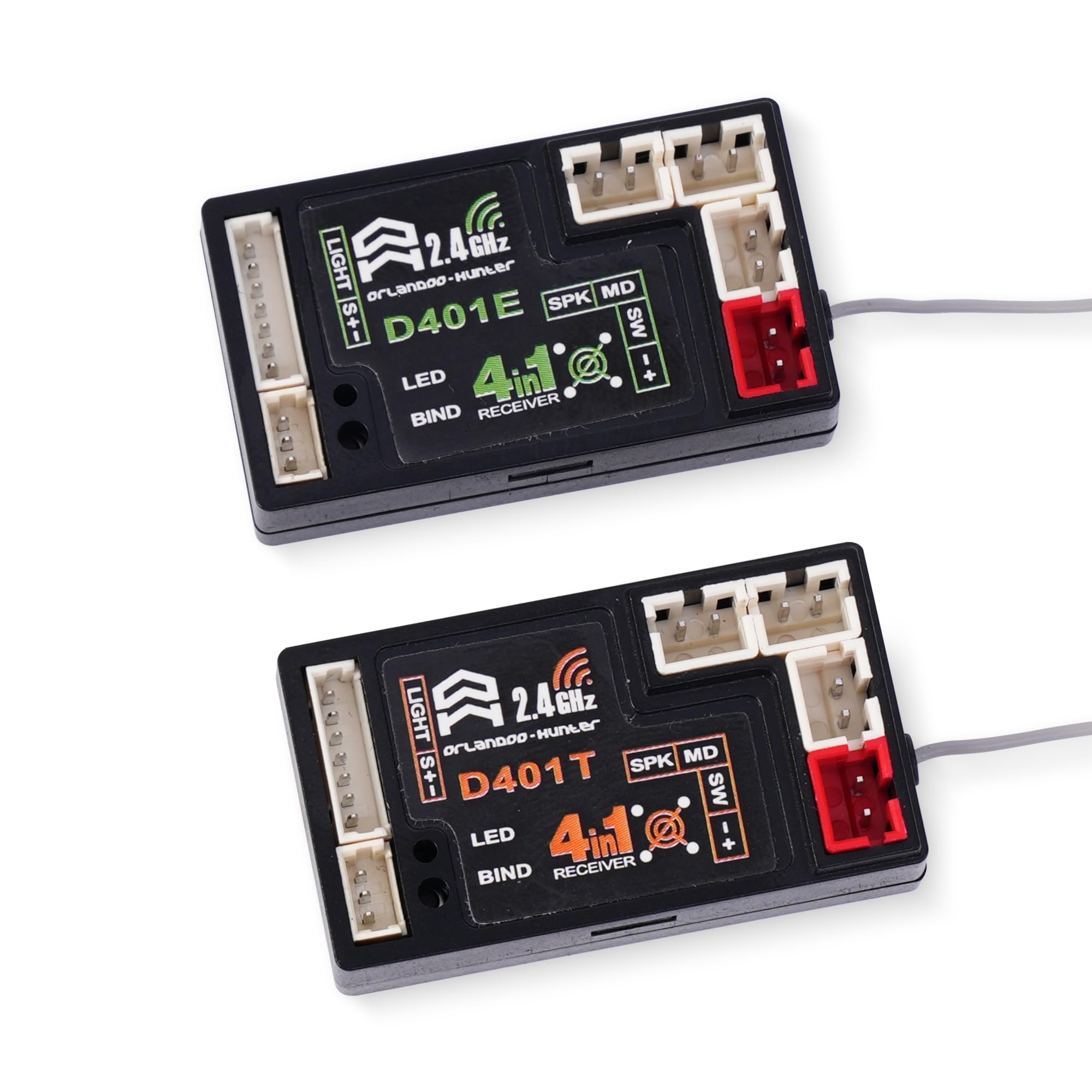 Orlandoo Hunter D4L Receiver, Model D401E Car Sound and D401T Truck Sound, 4-in-1 (D401T)