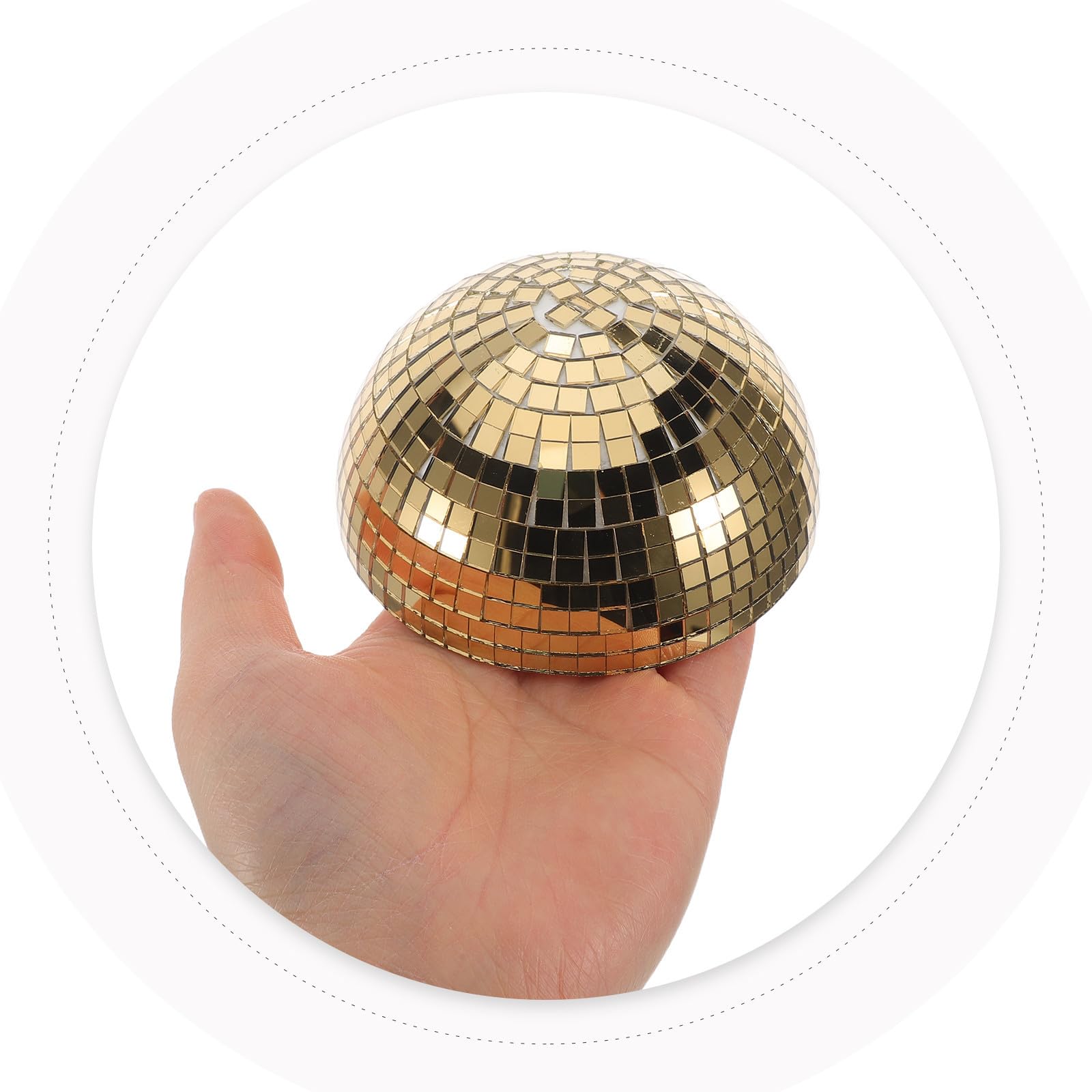 Beaupretty 3 Stück Goldene Spiegelkugel Halbkugel aus Glas mit Reflektierender Oberfläche und Einfacher Montage für Festival Disco Ball Akzente und Hochzeitsdekoration im Modernen Stil