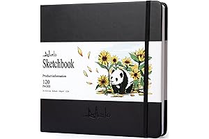 Articka Note Hardcover Sketchbook for Drawing, 120 Pages Sketch Book, 122LB/180GSM Thick...