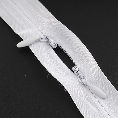 Miniatura 3 de Mdingbao-Zippers 3# 5pcs cremalleras invisibles de doble cabeza para coser ropa de lactancia materna cremallera para ropa de tela de nailon, fuerte