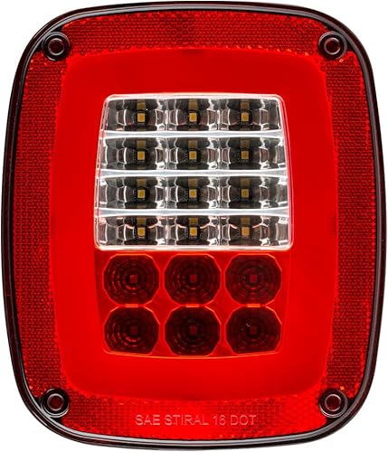 Miniatura 1 de Lumitronics LED 12V 6 funciones universal de cola trasera/freno/giro/parada/licencia/luz de respaldo para Jeeps, Jeep Wrangler