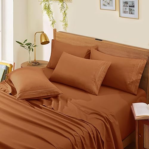 Miniatura 2 de Horbaunal - Sábanas con bolsillo extraprofundo para cama Queen - Se adapta a colchones de 18 a 24 pulgadas de profundidad - Juego de sábanas de