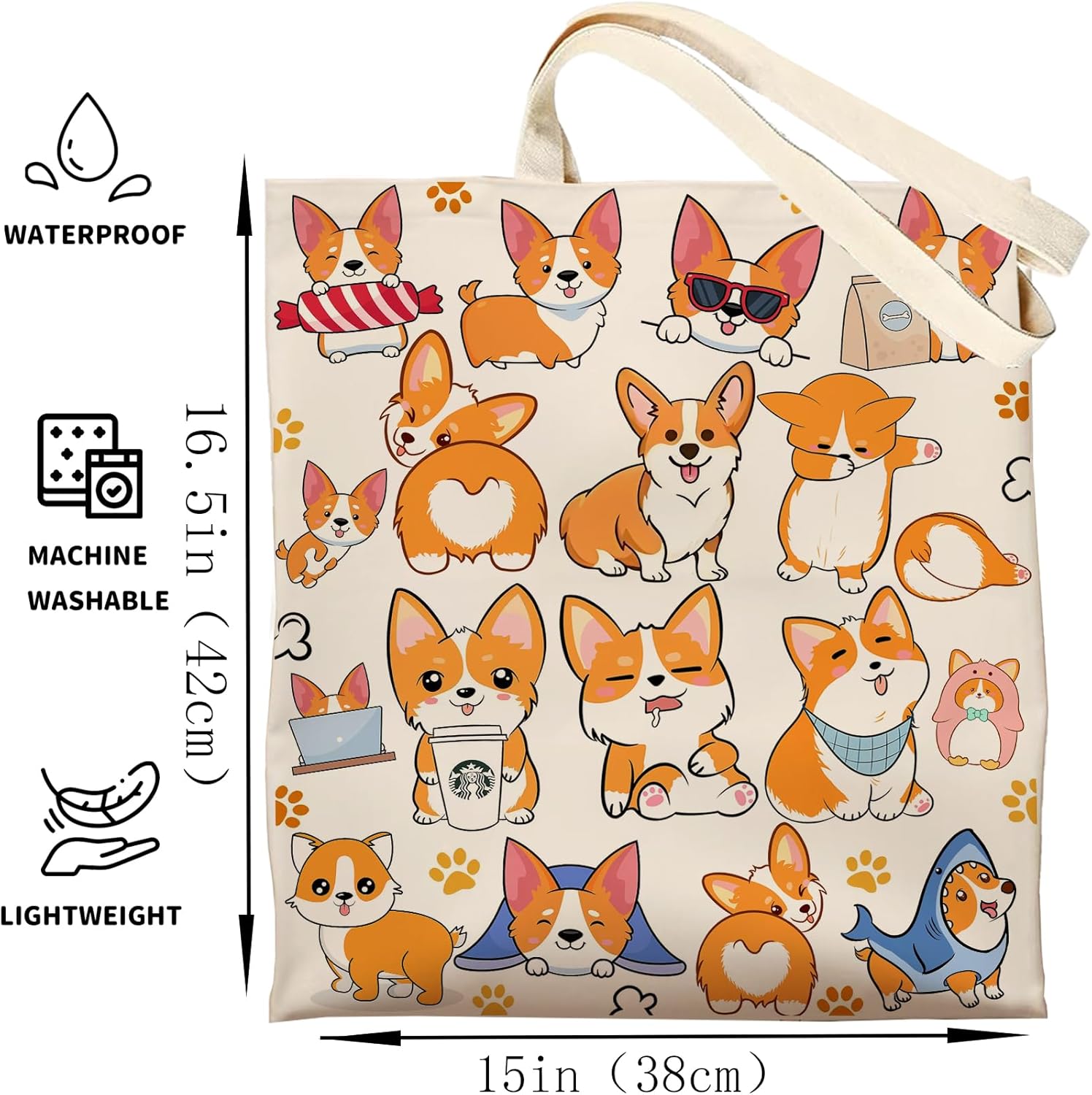 DOOX Canvas Tote Bag for Women, Reusable - Gift/Shopping/Beach/Grocery Canvas Bag - Birthday & Christmas Gifts for Women ﻿ - Image 4