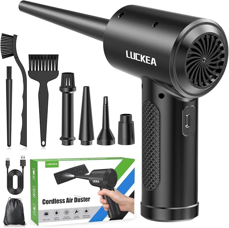 LUCKEA Air Duster elettrico 6000 mAh