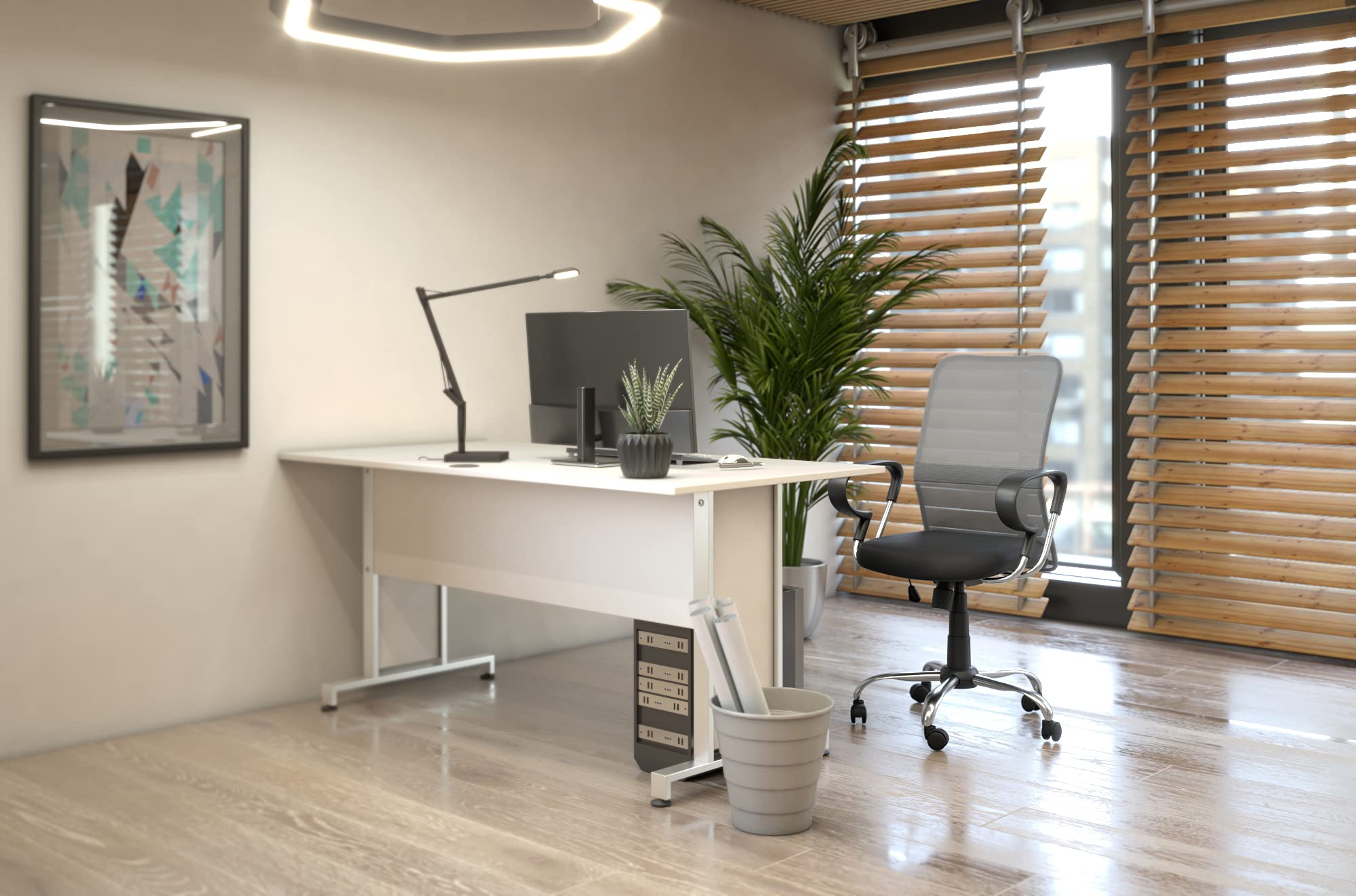 La sedia Spagna Salamanca Sedia da ufficio 51.50x113x63.50 cm grigio