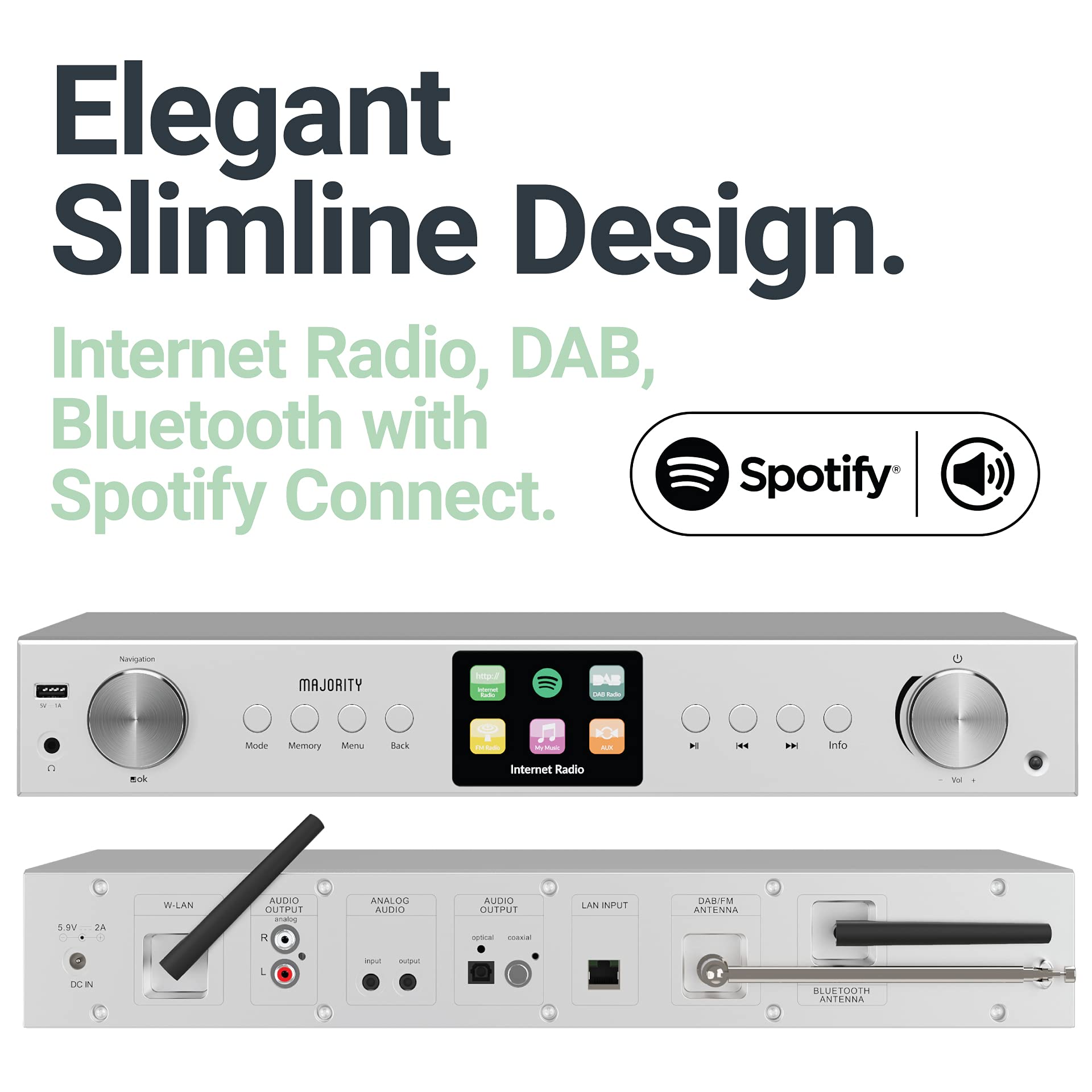 Majority Fitzwilliam 2 HiFi Tuner Digital DAB/DAB+/FM &